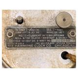Vintage Hammond Electric Wall Clock Octagonal Metal