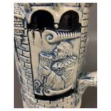 Vintage German Beer Stein with Castle Scene