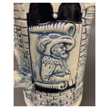 Vintage German Beer Stein with Castle Scene
