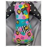 Large Handmade Art Doll with Vibrant Dress Signed by Artist
