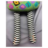 Large Handmade Art Doll with Vibrant Dress Signed by Artist