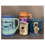 Set of 4 Collectible Souvenir Mugs and Steins