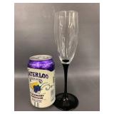 Luminarc France Black Stem Champagne Flutes Set