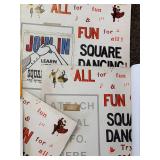 Vintage Signs & Posters incl. Square Dance, Rodeo, and Twins Posters Lot