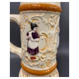 Vintage Ceramic Beer Steins 8-Piece Collection