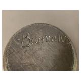 Raku Bauman Pottery Cup with Multicolor Glaze Finish