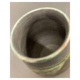 Raku Bauman Pottery Cup with Multicolor Glaze Finish