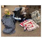 Mixed Clothing Apparel Lot & Duffel Bag with Sports Gear