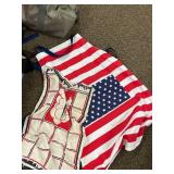 Mixed Clothing Apparel Lot & Duffel Bag with Sports Gear