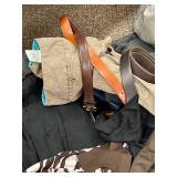 Mixed Clothing Apparel Lot & Duffel Bag with Sports Gear