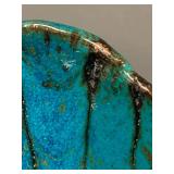 Handcrafted PlanetA Ceramic Bowl Turquoise Drip Glaze