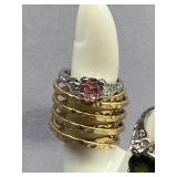 Assorted Decorative Ring Collection: Styles & Stones