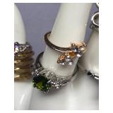 Assorted Decorative Ring Collection: Styles & Stones