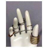 Assorted Decorative Ring Collection: Styles & Stones