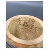 Handcrafted Blue Glazed Ceramic Goblet Artisan Pottery