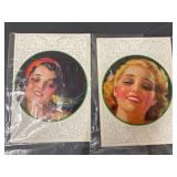 Vintage Art Deco Style Women Portrait Art Prints Lot 80+