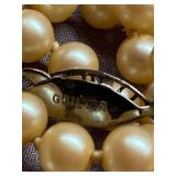 Classic Faux Pearl Necklace with Sterling Silver 925 Clasp