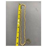 Classic Faux Pearl Necklace with Sterling Silver 925 Clasp