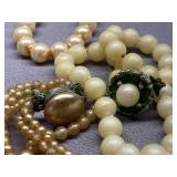Elegant Faux Pearl Necklace and Bracelet Jewelry Lot Collection