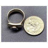 Vintage Silver Silver 925 Ring with Blue Gemstone Size 7.5