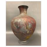 Unique Raku Pottery Textured Artistic Vase Ð Rustic Decorative Piece