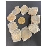 10 Vintage Coca-Cola Pocket Knife Cigar Cutter Fobs Lot