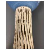 Artisan Crafted Ceramic Vase and Goblet Set - Leaf Floral Abstract