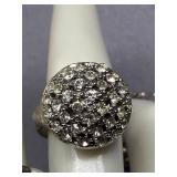 Vintage Costume Jewelry Ring Collection - 5pcs Assorted Gems