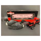 InterMountain Railway Hopper, Loon Figurines, Tractor Models Set