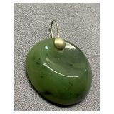 Round Jade Pendant - Elegant Design