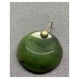 Round Jade Pendant - Elegant Design