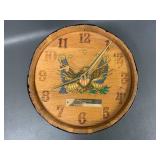 Vintage 1979 Klemme Coop Grain Company Barrel Lid Clock