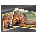 Vintage Henry Hintermeiser 1946 14x Art Prints with Original Packaging