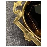 Gold Tone Pendant with Brown Gemstone