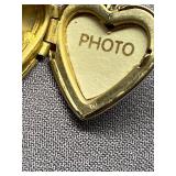 Heart-Shaped 1/20 14k Gold-Filled Locket with Floral Design
