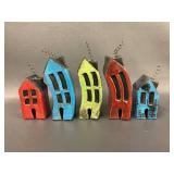 Elizabeth Boggess Ceramic Whimsical Houses Set