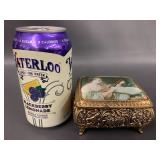 Vintage Ornate Decorative Music Box with Classical Scene