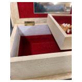 Vintage Mixed Jewelry Lot in Wooden Box Collection