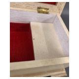 Vintage Mixed Jewelry Lot in Wooden Box Collection