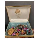 Vintage Beaded Necklace Lot with Decorative Storage Boxes