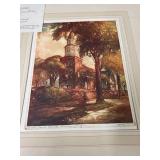 A.F. Mettel Brown & Bigelow Bruton Parish Church Etching