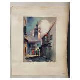 Brown and Bigelow Casablanca Street Prints - Al Mettel Litho