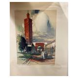 Brown and Bigelow Casablanca Street Prints - Al Mettel Litho