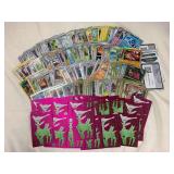Extensive 200 Pokmon Card Collection with Sleeves and Code Cards