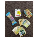 Pokemon Lot: Pikachu Ornament, Pez, Cards, Tin