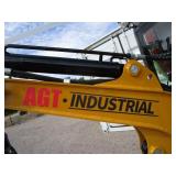 AGT Industrial QK18RXS-C Mini Excavator w/Side Swing Boom, Hydraulic Thumb, Enclosed Cab w/AC