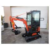 AGT Industrial QH13R Mini Excavator w/Enclosed Cab