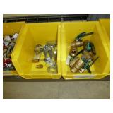 Brass Ball Valves Yellow Bins