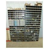 Bolt Bins x 4 Gray With Boxes of Pipe Hangers