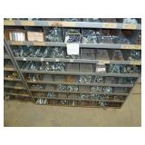 Bolt Bins x 4 Gray With Boxes of Pipe Hangers